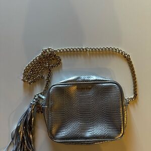 Victoria's Secret Metallic Crossbody Bag with Chain